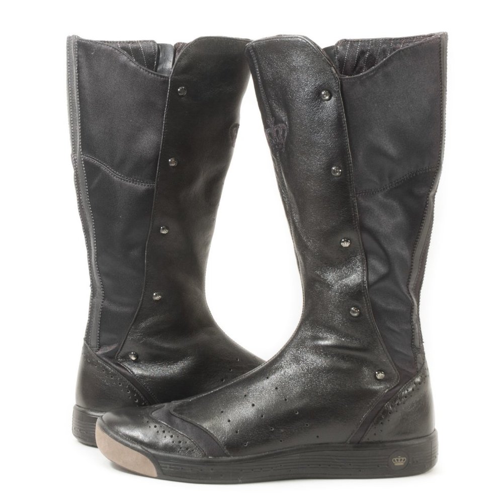 ADIDAS Crown Leather & Fabric Boots, No Insoles, 8